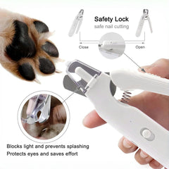 “LED Pet Nail Clipper – Safe Nail Trimmer with Guard for Dogs & Cats”