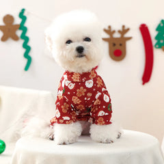 Christmas Dog Jumpsuit | Cute Holiday Outfit for Small Dogs Puppies