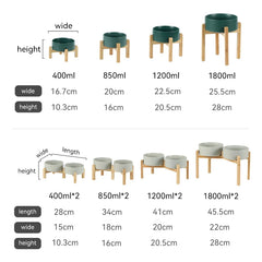 “Modern Elevated Pet Feeding Bowl Set – Raised Dog & Cat Feeder