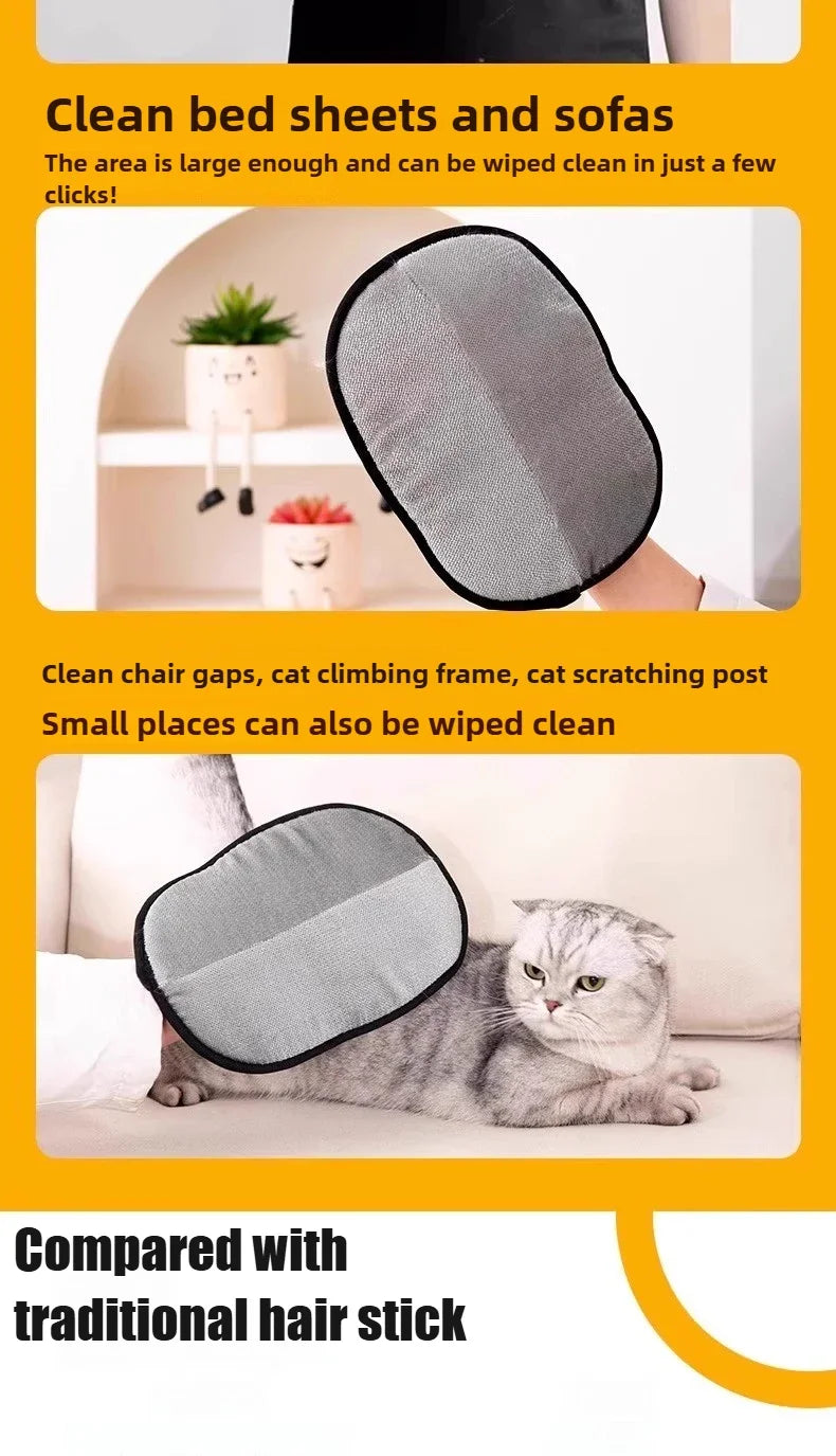 Cat Hair Glove Wool Removal Glove Pet Grooming Brush To Remove Dog Hair From Clothes Sofa Carpet With Electrostatic Cleaning