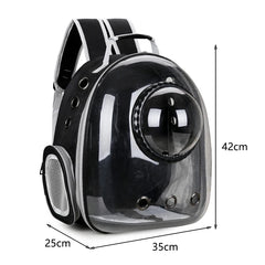“Space Capsule Pet Backpack – Breathable Transparent Cat Carrier Bag”