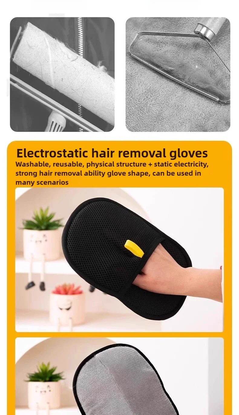 Cat Hair Glove Wool Removal Glove Pet Grooming Brush To Remove Dog Hair From Clothes Sofa Carpet With Electrostatic Cleaning