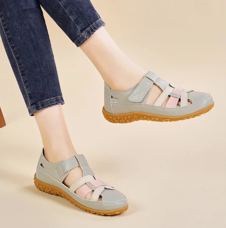 New Summer Loafers Women Sandals Ladies Sandals Comfortable Flats Walking Sandals Covered Toe Beach Shoes Woman Footwear Shoes