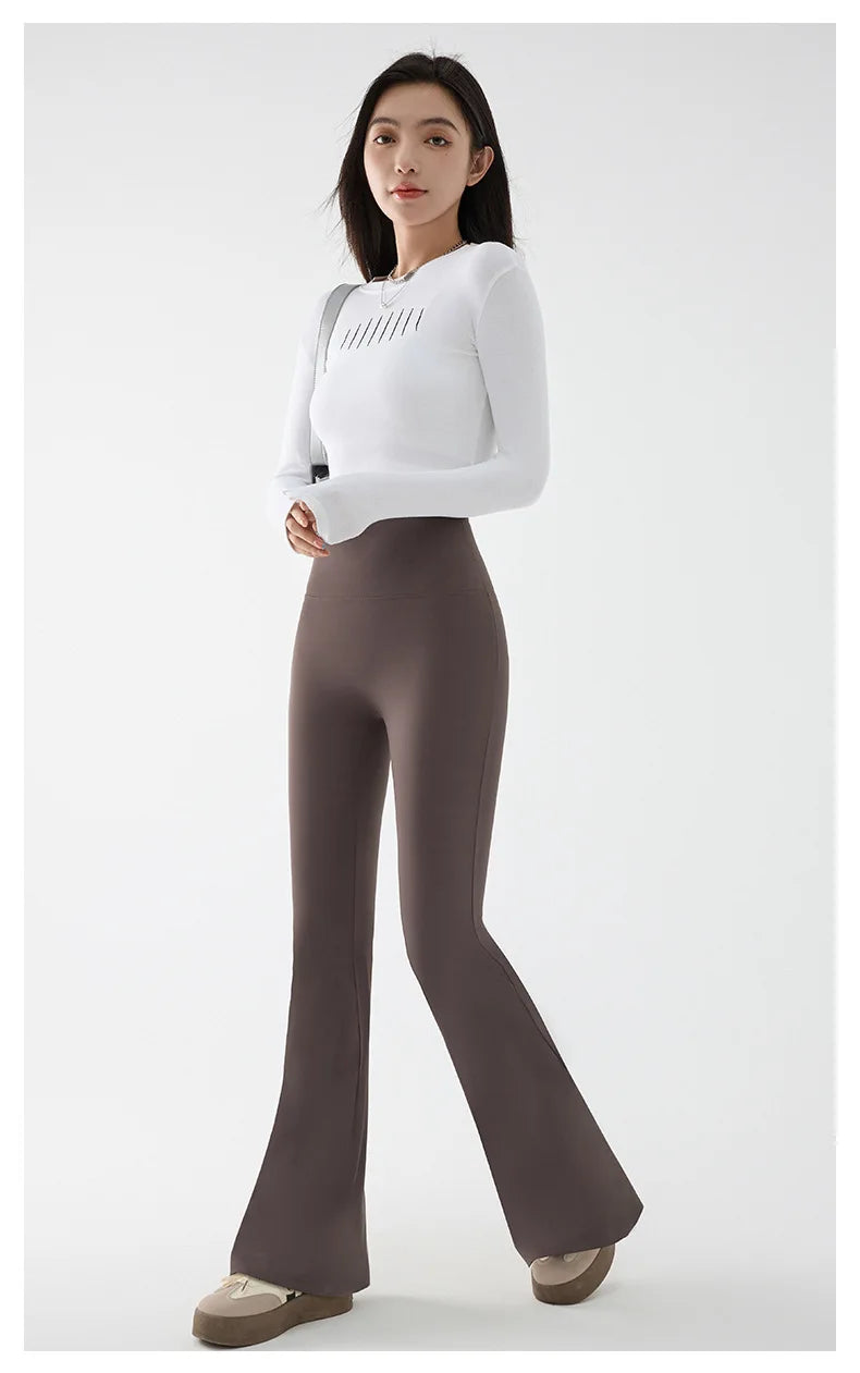 New High Waist Flared Shark Pants for Women Summer Stretchy Bootcut Shark Pants Retro Casual Trousers Streetwear Woman clothes
