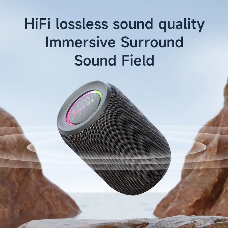 Zealot-S32PRO Powerful Bluetooth Speaker, Bass Wireless, LED Light, Outdoor Speakers, Subwoofer, Waterproof