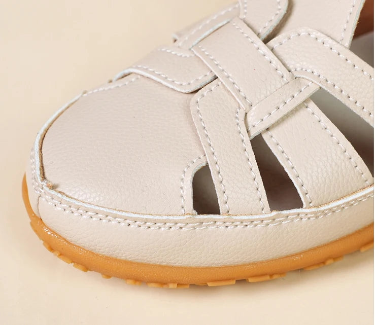 New Summer Loafers Women Sandals Ladies Sandals Comfortable Flats Walking Sandals Covered Toe Beach Shoes Woman Footwear Shoes