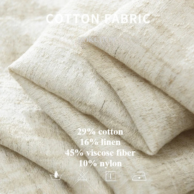 2025 Autumn New Big Pocket Striped Cotton and Linen Long Sleeve Shirt for Men Clothing Comfort Turn-down Collar Tops  CM7715