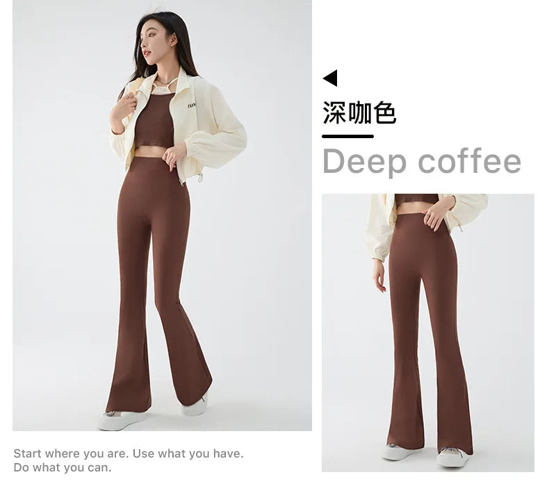 New High Waist Flared Shark Pants for Women Summer Stretchy Bootcut Shark Pants Retro Casual Trousers Streetwear Woman clothes
