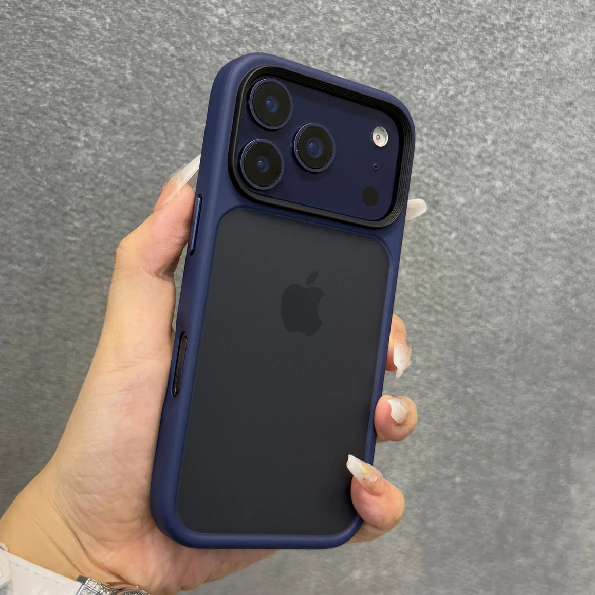 Luxury Orange Shield Matte Transparent Phone Case For iPhone 17 Pro Max 17 Pro 17 New Metal Buttons Skin Feel Shockproof Cove i phone 17 r