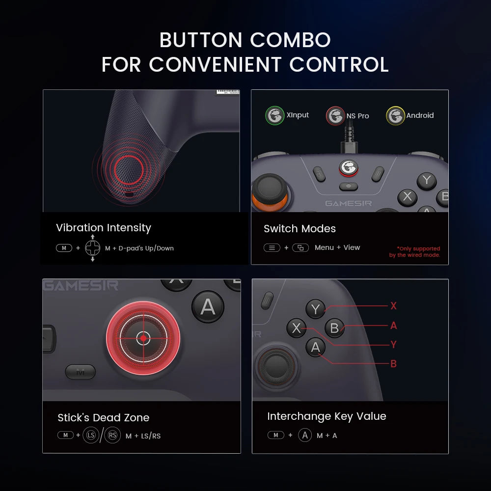GameSir T4 Nova Lite Switch Controller Hall Effect Gamepad for Nintendo Switch iPhone Android Mobile Phone Windows PC