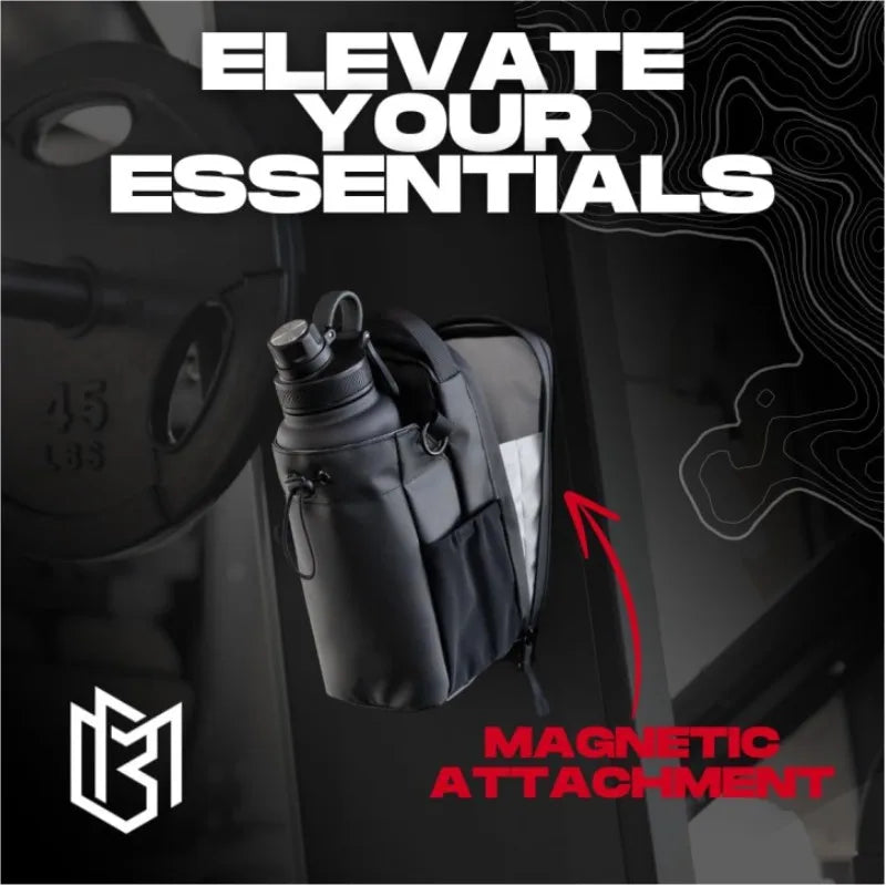 Magnetic Water Bottle Bag Large Capacity Specific Water Cup Holder with Strong Magnet Portable Bag for Outdoor Sports Gym Camp magnetic bag magnetic purse closure  crossbody bag with magnetic closure purse magnet