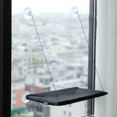 “Premium Cat Window Hammock – Strong Suction, Elevated Lounging Spot