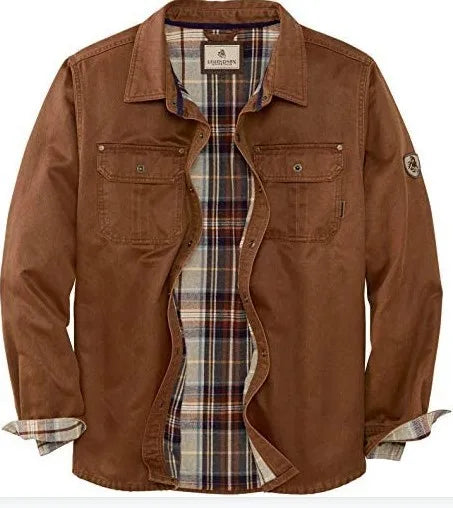 Motorcycle Style Men's Jacket Heavy Duty Long Sleeved Cotton Jacket Autumn Winter Retro Workwear Jacket Thickened Windproof Jack