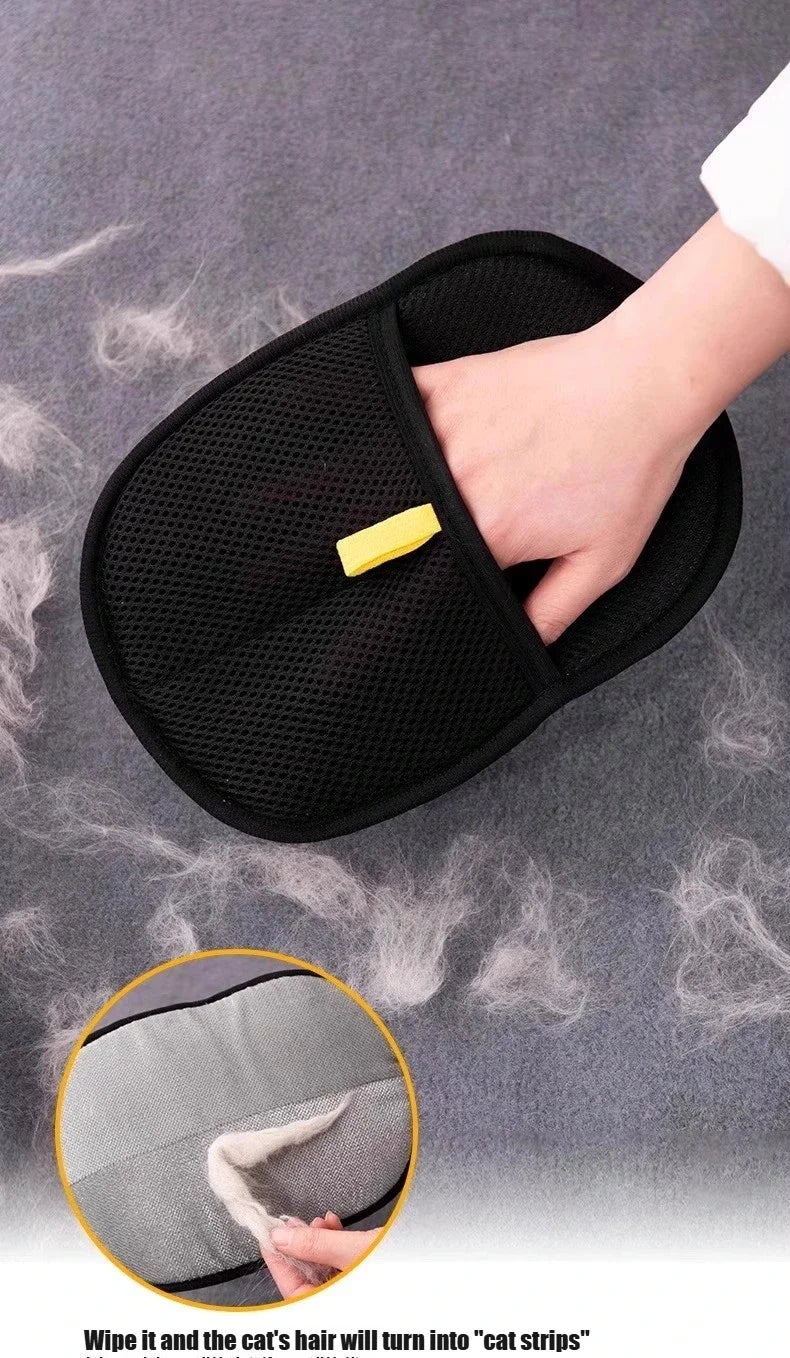 Cat Hair Glove Wool Removal Glove Pet Grooming Brush To Remove Dog Hair From Clothes Sofa Carpet With Electrostatic Cleaning