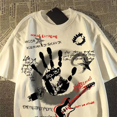 American Vintage Round Neck Short Sleeved T-shirt Men/Women Korean Inst Summer New Top