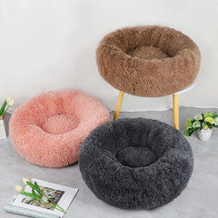 Fluffy Donut Cat Bed – Premium Soft Round Pet Cushion UK